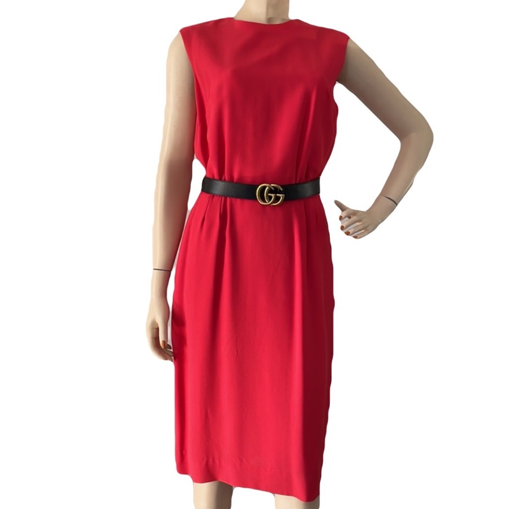 Vintage Pin Up 60s Pink Sleeveless Midi Dress